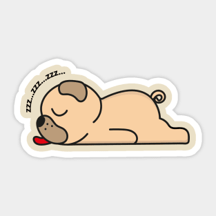 Lazy dog Sticker